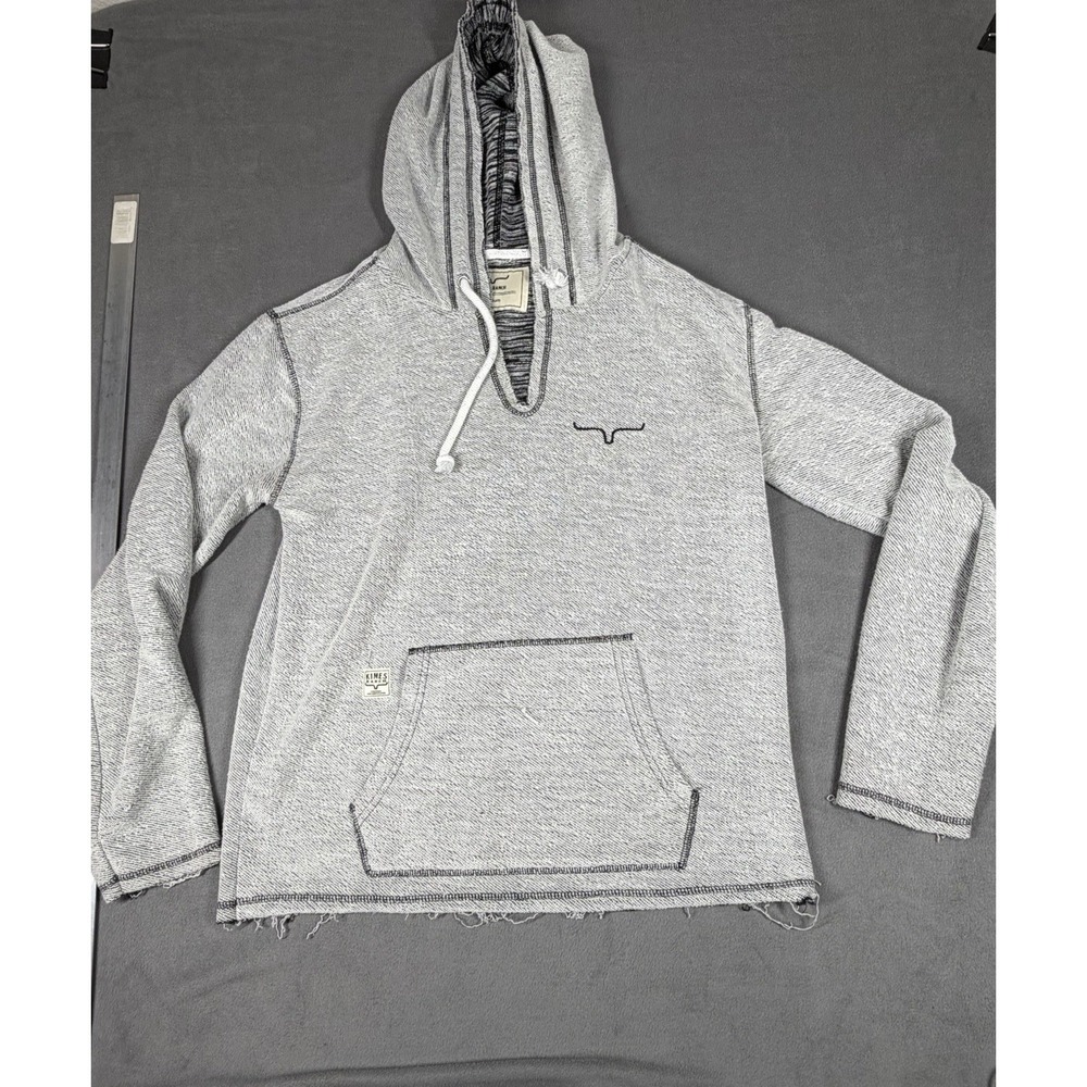 Kimes Ranch Hoodie Mens Medium M Gray Pullover Western Athletic Sweatshirt